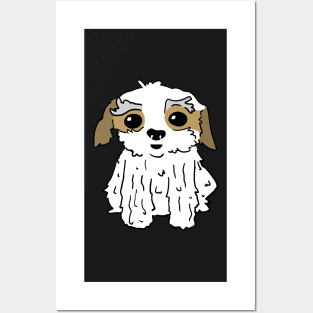 Cute Shih Tzu Puppy Illustration Posters and Art